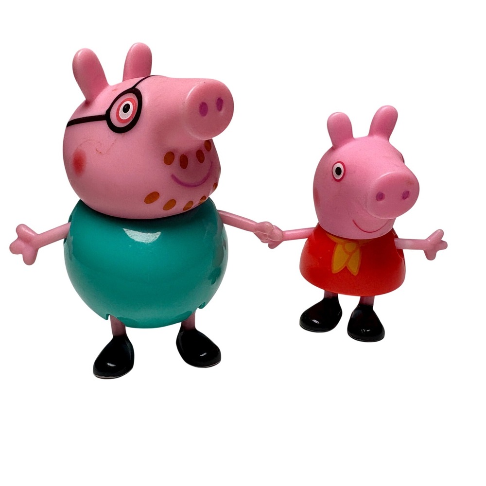 Daddy Pig Peppa Pig Jazwares Toy Figures Action Figure Set of 2